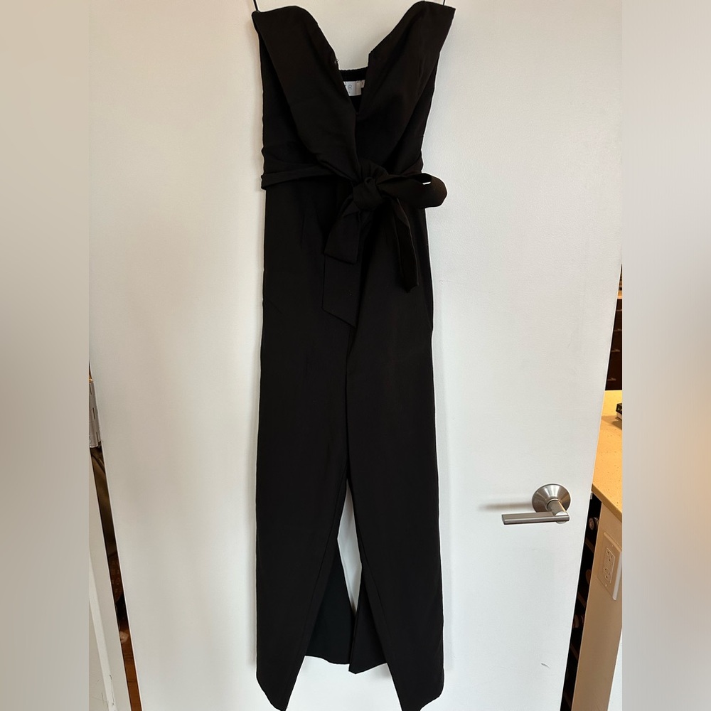 ASTR wrap jumpsuit black